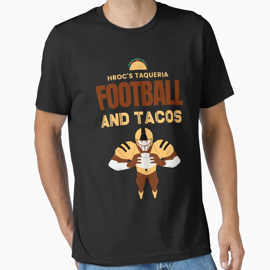 American Football And Mexican Tacos Funny T-Shirt - Unique Graphic Unisex - T-Shirt, Sweatshirt, Hoodie