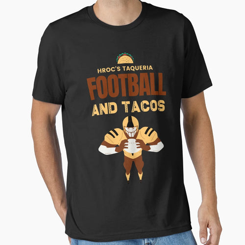 American Football And Mexican Tacos Funny T-Shirt - Unique Graphic Unisex - T-Shirt, Sweatshirt, Hoodie