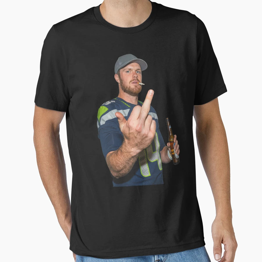 Sam Darnold Middle Finger Meme T-Shirt - Novelty Apparel for Adults - T-Shirt, Sweatshirt, Hoodie