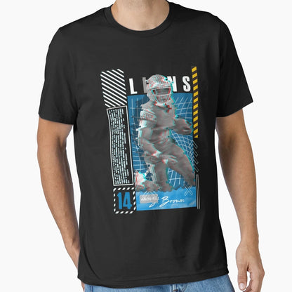 Amon Sport Ra St Brown Football Paper T-Shirt - Custom Art Print Men Women - T-Shirt, Sweatshirt, Hoodie