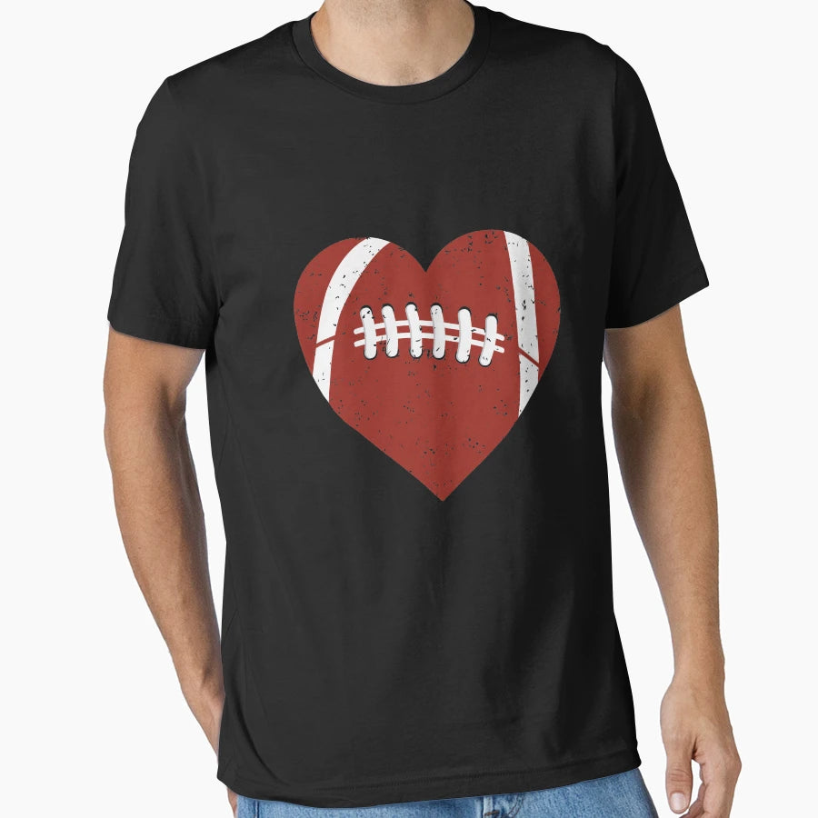 American Football Heart Gift Football T-Shirt - Streetwear Style Unisex - T-Shirt, Sweatshirt, Hoodie