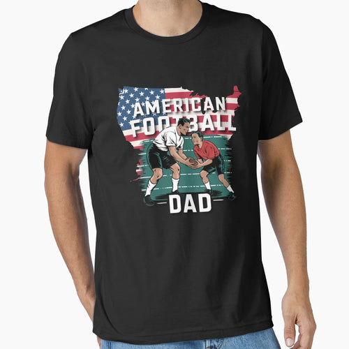 American Football Dad T-Shirt - Minimalist Print Unisex - T-Shirt, Sweatshirt, Hoodie