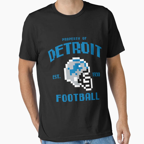 Property Detroit Lions Football Pixel T-Shirt - Novelty Apparel Unisex - T-Shirt, Sweatshirt, Hoodie