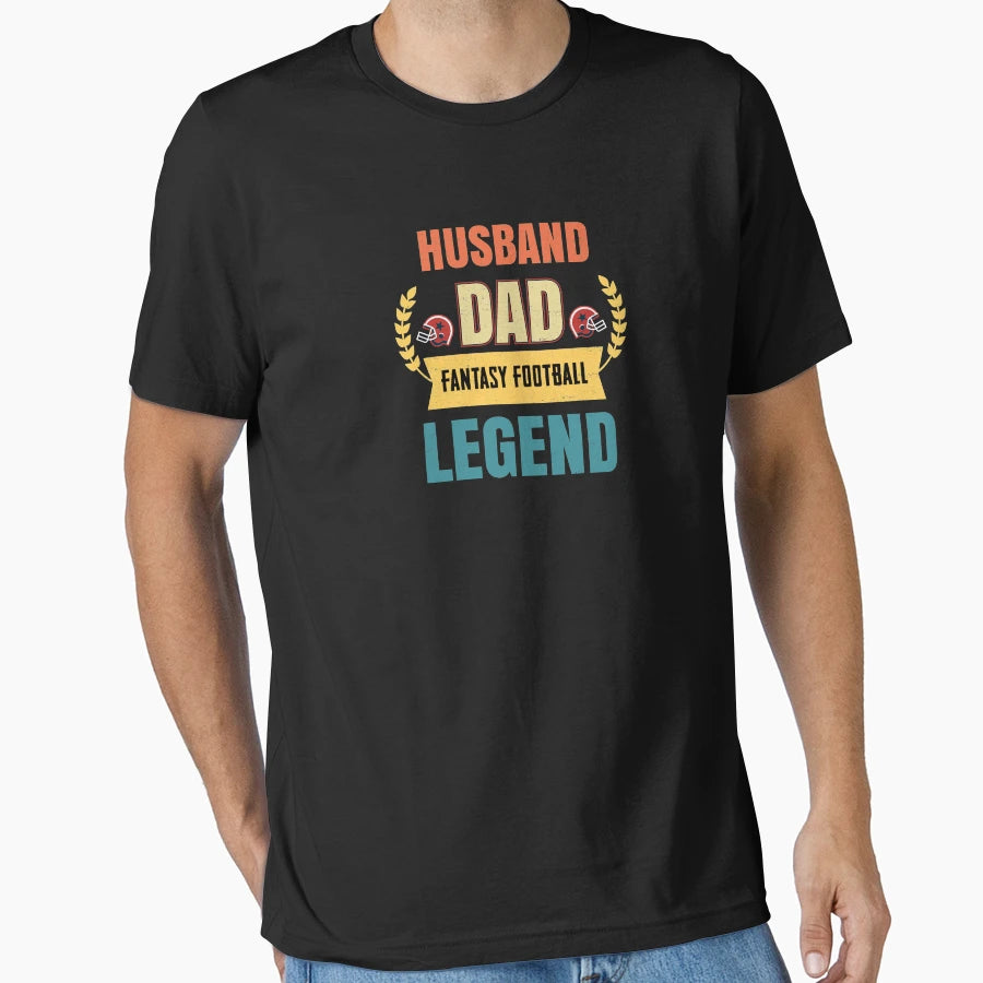 Husband Dad Fantasy Football Legend Ffl T-Shirt - Trendy Graphic Men Women - T-Shirt, Sweatshirt, Hoodie