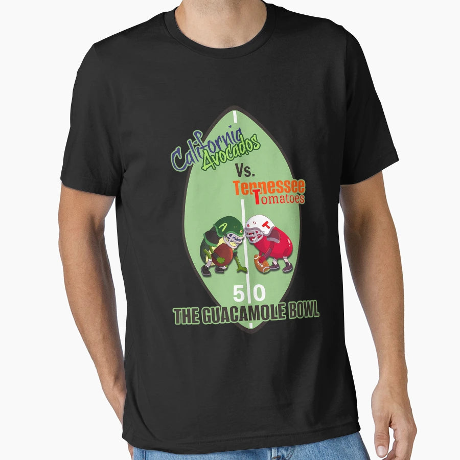 Avocados Vs Tomatoes College T-Shirt - Fun Novelty Design for Adults - T-Shirt, Sweatshirt, Hoodie