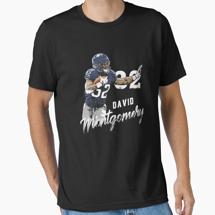 David Montgomery Chicago Team T-Shirt - Aesthetic Graphic Unisex - T-Shirt, Sweatshirt, Hoodie