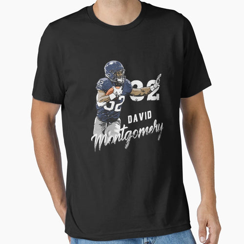 David Montgomery Chicago Team T-Shirt - Aesthetic Graphic Unisex - T-Shirt, Sweatshirt, Hoodie