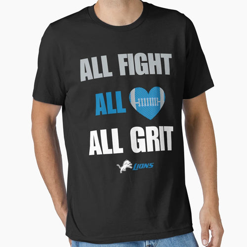 All Fight All Heart All Grit Detroit T-Shirt - Graphic Print Men Women - T-Shirt, Sweatshirt, Hoodie