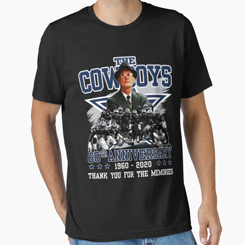Dal Las Cowboys 60Th Anniversary T-Shirt - Streetwear Style for Adults - T-Shirt, Sweatshirt, Hoodie