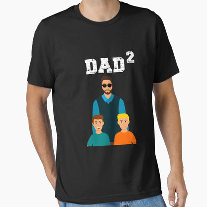 Father 2 Sons Fathers Day Gift T-Shirt - Trendy Graphic Unisex - T-Shirt, Sweatshirt, Hoodie