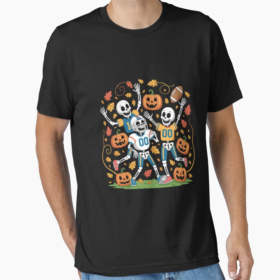 Spooky Football Game Day Halloween T-Shirt - Streetwear Style for Adults - T-Shirt, Sweatshirt, Hoodie