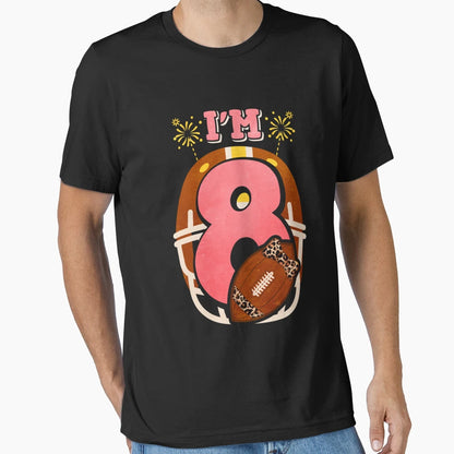 American Football Birthday 8 T-Shirt - Novelty Apparel Men Women - T-Shirt, Sweatshirt, Hoodie