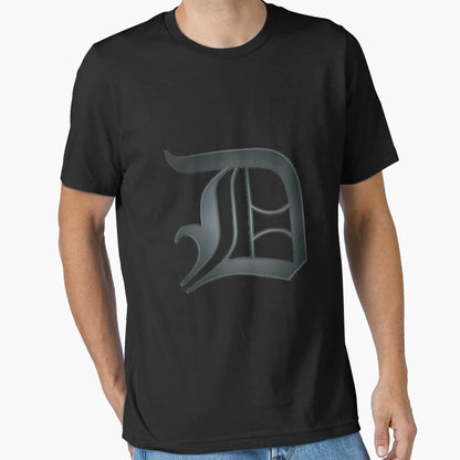 Old English D Silver And Black Vector T-Shirt - Trendy Graphic Unisex - T-Shirt, Sweatshirt, Hoodie