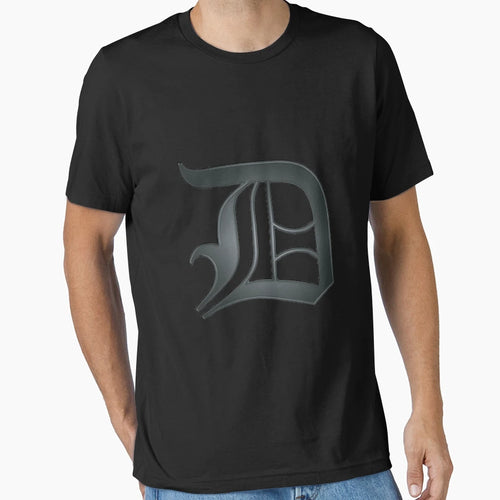 Old English D Silver And Black Vector T-Shirt - Trendy Graphic Unisex - T-Shirt, Sweatshirt, Hoodie