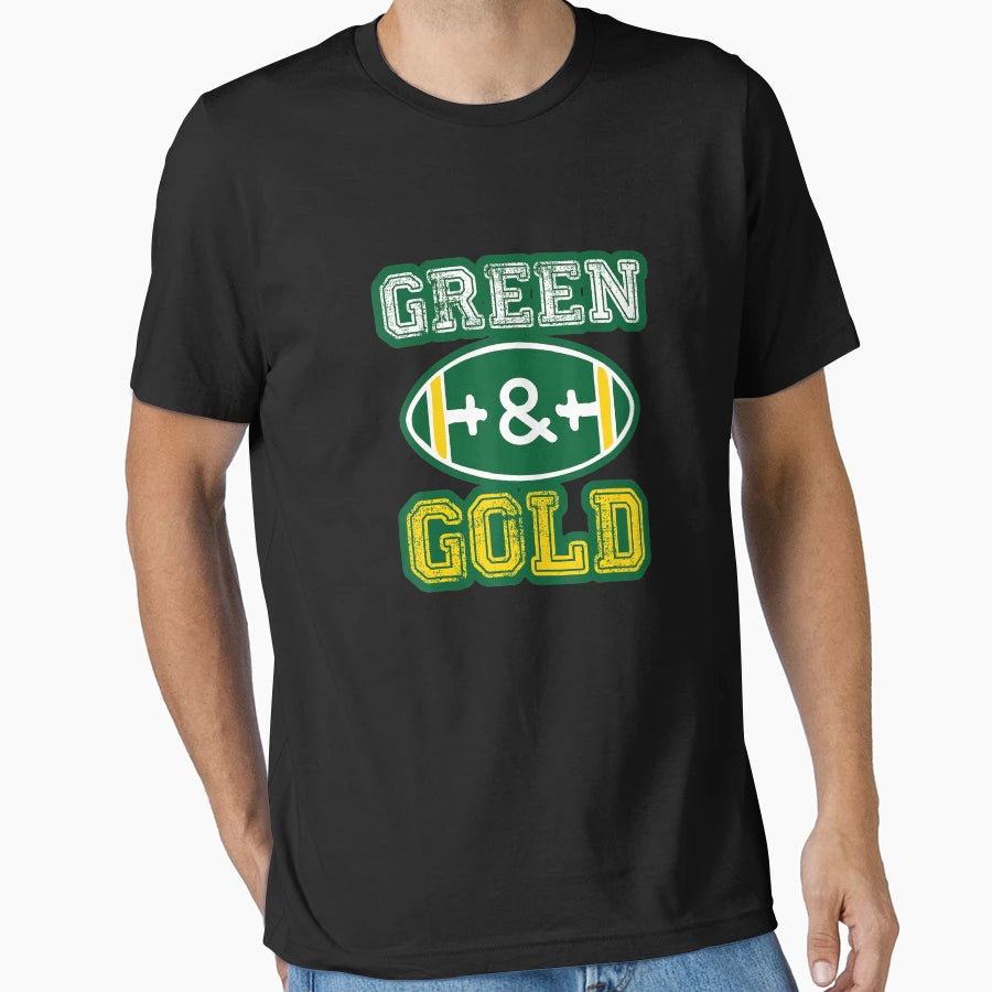 Green And Gold Green Bay Team Fan T-Shirt - Minimalist Print Unisex - T-Shirt, Sweatshirt, Hoodie