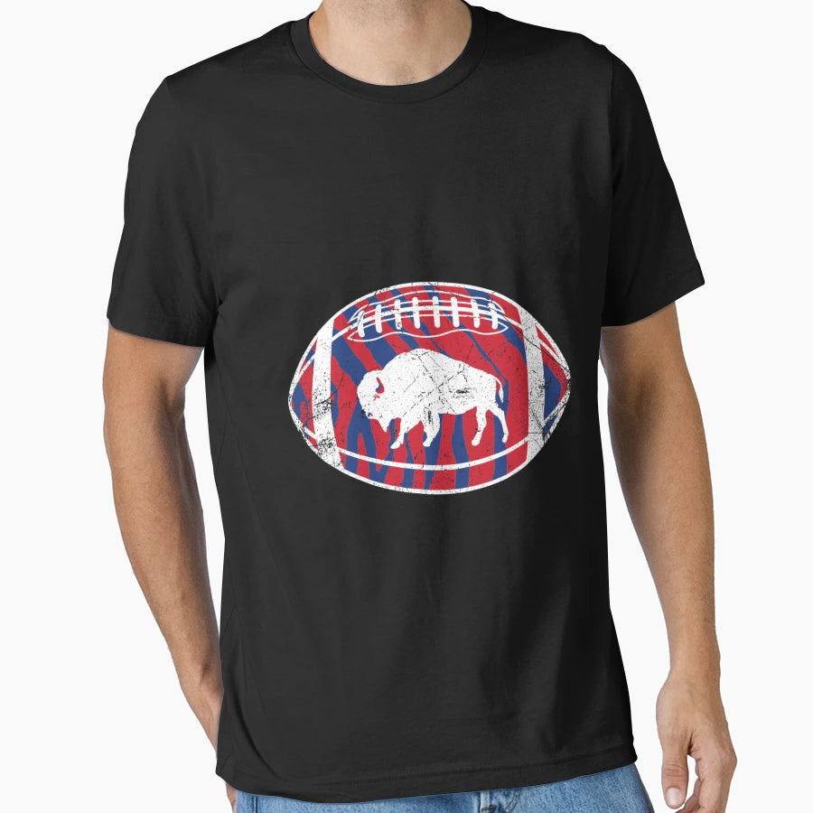 Mafia Bison Football Blue T-Shirt - Streetwear Style Men Women - T-Shirt, Sweatshirt, Hoodie