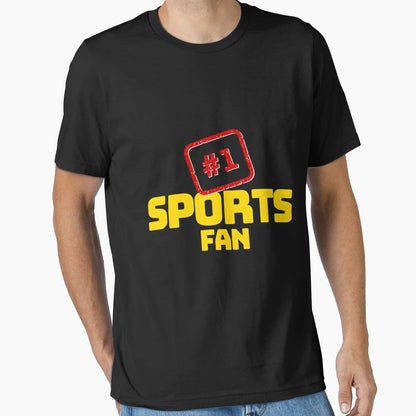 1 Sports Fan Yellow T-Shirt - Minimalist Print Men Women - T-Shirt, Sweatshirt, Hoodie