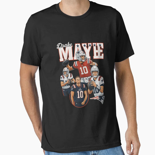 Drake Maye Patriots Football T-Shirt - Custom Art Print for Adults - T-Shirt, Sweatshirt, Hoodie