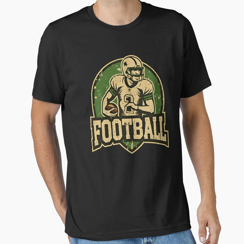 Football Sports Logo T-Shirt - Novelty Apparel for Adults - T-Shirt, Sweatshirt, Hoodie