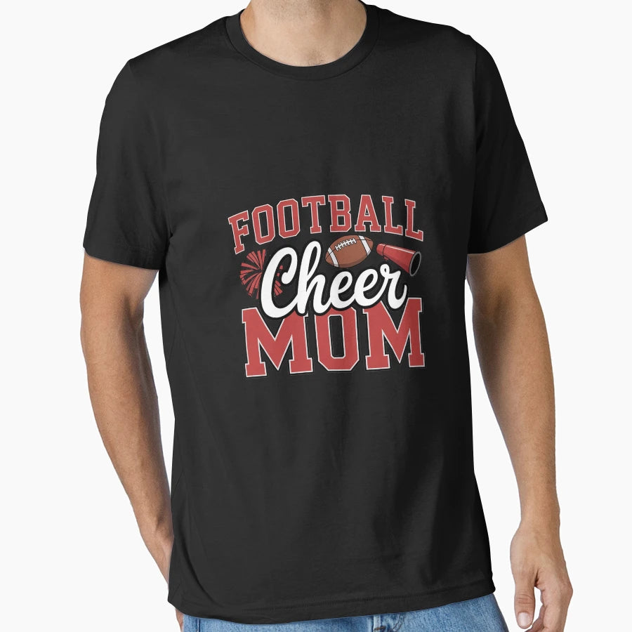 Football Cheer Mom Cheerleader T-Shirt - Unique Graphic Men Women - T-Shirt, Sweatshirt, Hoodie