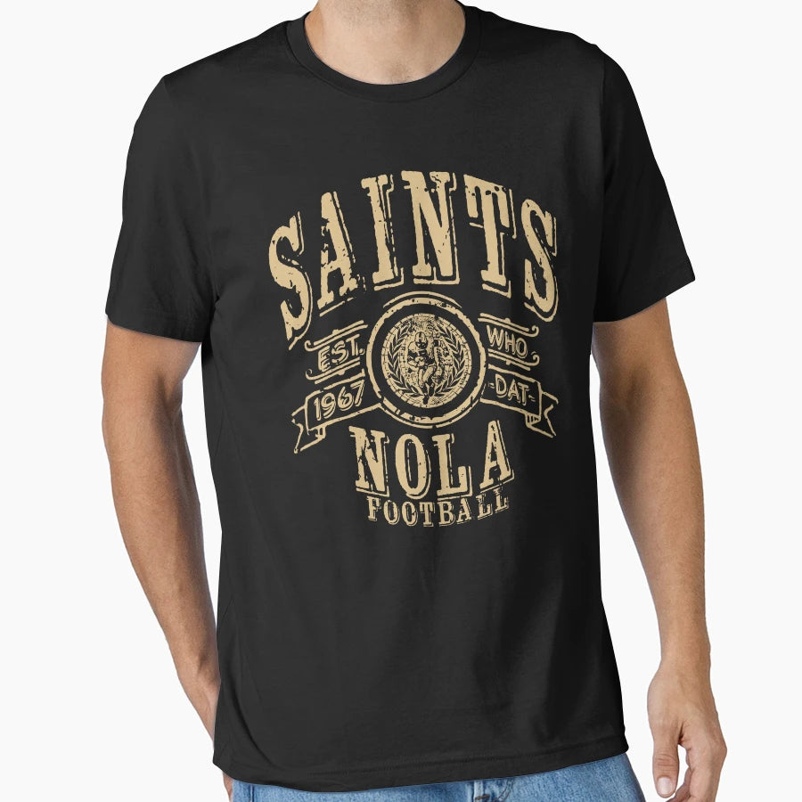 Saints Football T-Shirt - Custom Art Print Unisex - T-Shirt, Sweatshirt, Hoodie
