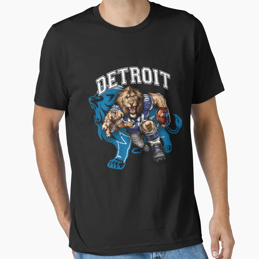 Detroit Football Fierce Lion Pride T-Shirt - Novelty Apparel Unisex - T-Shirt, Sweatshirt, Hoodie