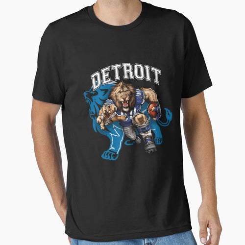 Detroit Football Fierce Lion Pride T-Shirt - Novelty Apparel Unisex - T-Shirt, Sweatshirt, Hoodie