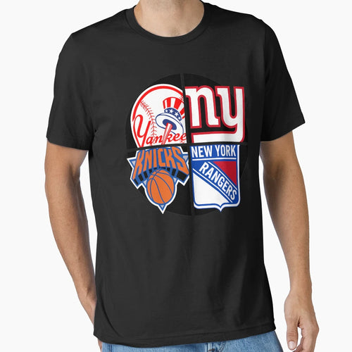 New York Sports Quad 1 T-Shirt - Minimalist Print Men Women - T-Shirt, Sweatshirt, Hoodie