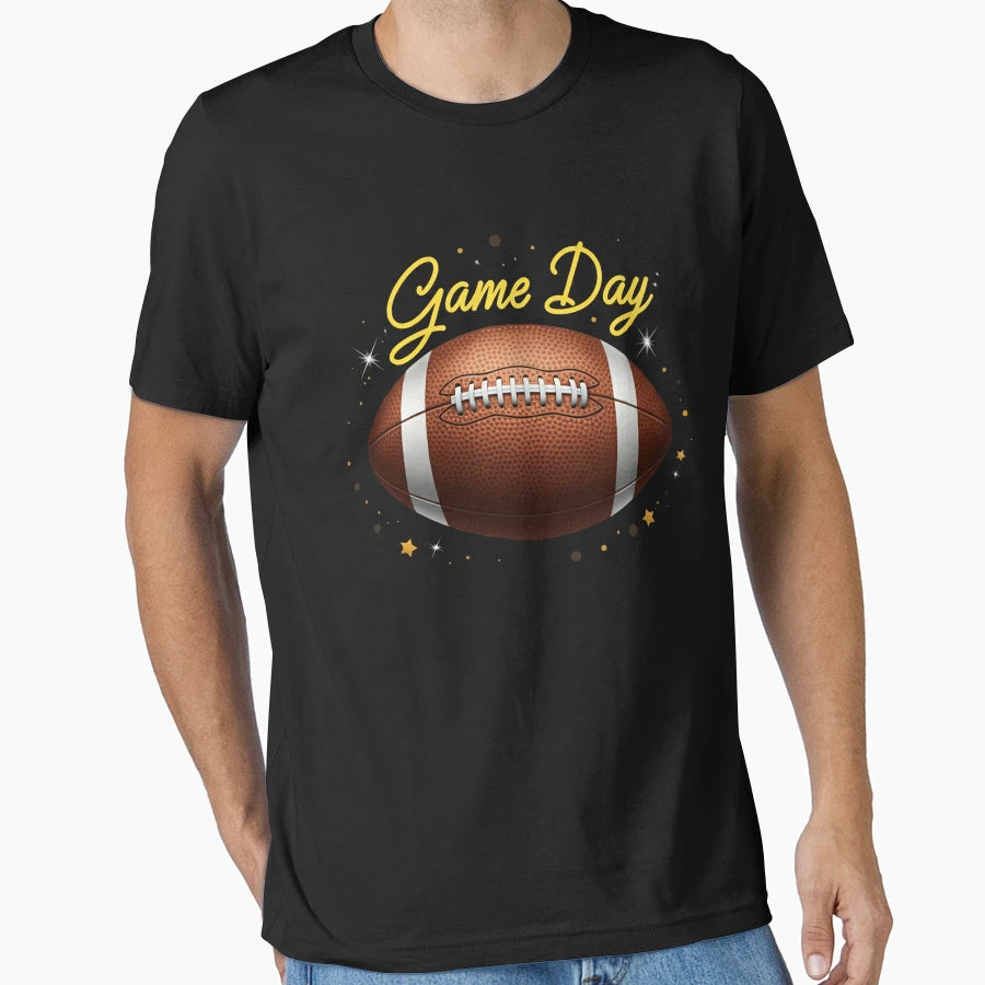 Game Day Football Bling Bling Football T-Shirt - Trendy Graphic for Adults - T-Shirt, Sweatshirt, Hoodie