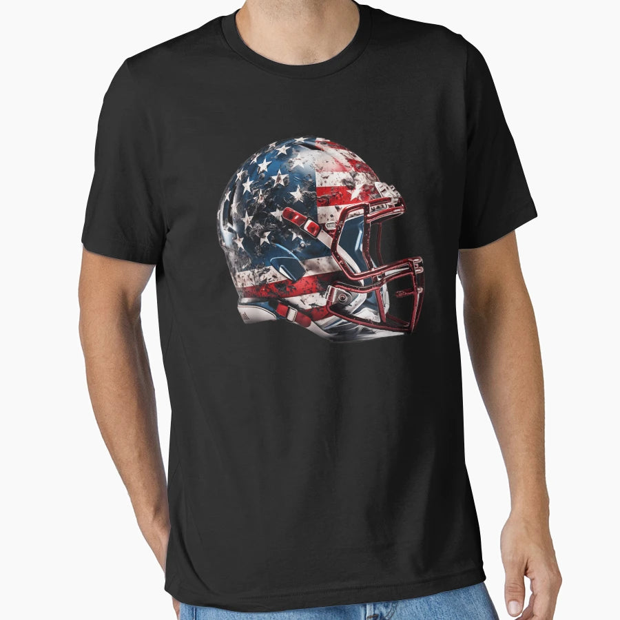 Patriotic Football Helmet American T-Shirt - Novelty Apparel Men Women - T-Shirt, Sweatshirt, Hoodie