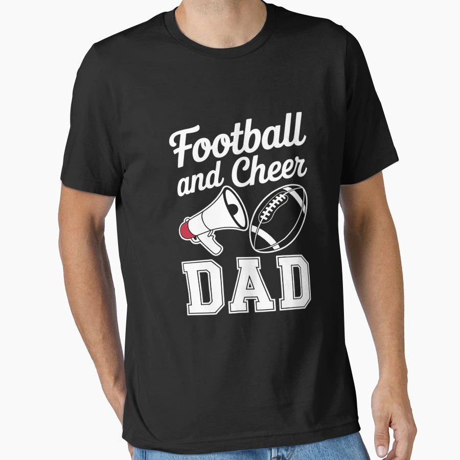 Football And Cheer Dad Cheerleader And T-Shirt - Graphic Print Unisex - T-Shirt, Sweatshirt, Hoodie
