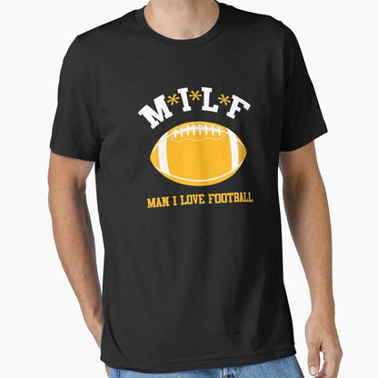 Milf I Love Football Milf Lover T-Shirt - Custom Art Print for Adults - T-Shirt, Sweatshirt, Hoodie