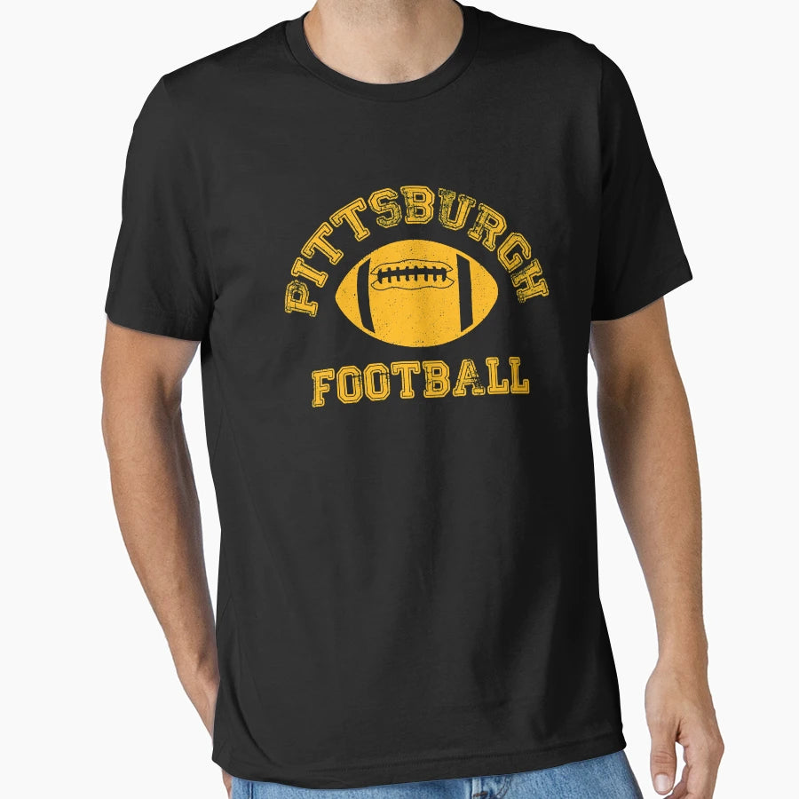 Pittsburgh Distressed Pro Football Team T-Shirt - Fun Novelty Design Unisex - T-Shirt, Sweatshirt, Hoodie