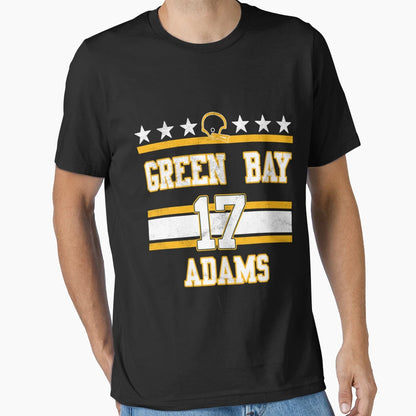 Green Bay Football 17 Adams T-Shirt - Custom Art Print Unisex - T-Shirt, Sweatshirt, Hoodie