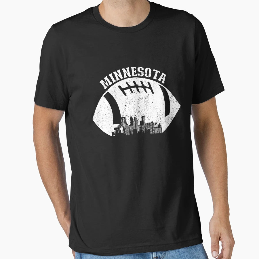 Minneapolis Skyline Football Fan Minnesota T-Shirt - Unique Graphic Unisex - T-Shirt, Sweatshirt, Hoodie