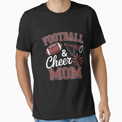 Loud Proud Football And Cheer Mom T-Shirt - Custom Art Print Unisex - T-Shirt, Sweatshirt, Hoodie