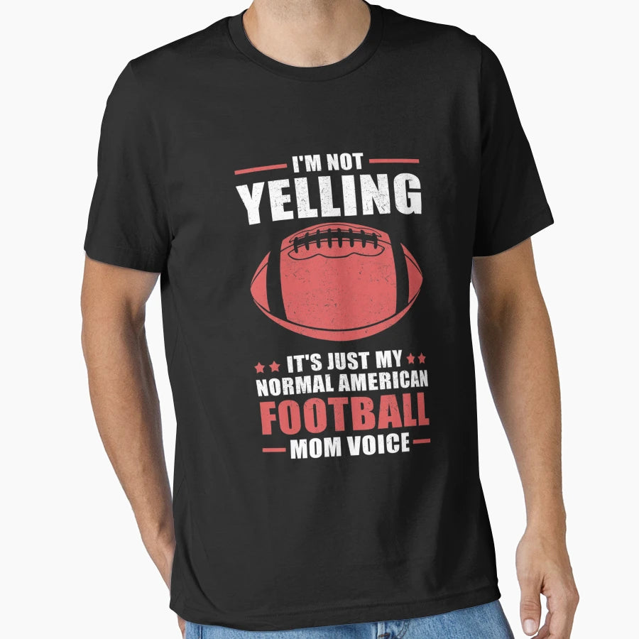American Football Yelling Footballer T-Shirt - Trendy Graphic for Adults - T-Shirt, Sweatshirt, Hoodie