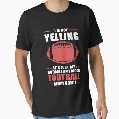 American Football Yelling Footballer T-Shirt - Trendy Graphic for Adults - T-Shirt, Sweatshirt, Hoodie