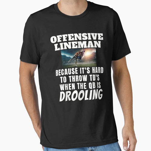 Funny Football Offensive Lineman Qb T-Shirt - Trendy Graphic Unisex - T-Shirt, Sweatshirt, Hoodie
