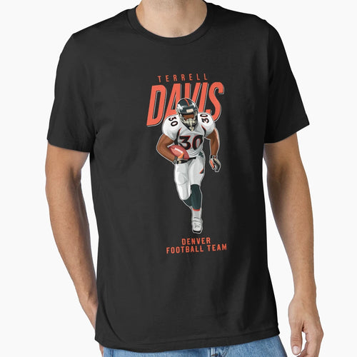 Terrell Davis 30 Denver Football Team T-Shirt - Graphic Print for Adults - T-Shirt, Sweatshirt, Hoodie