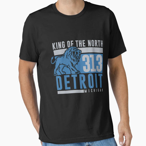 King North Detroit 313 T-Shirt - Novelty Apparel for Adults - T-Shirt, Sweatshirt, Hoodie
