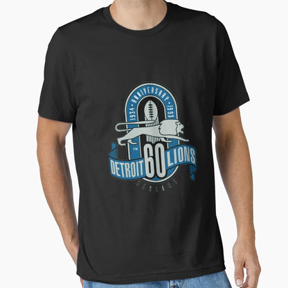 Detroittt Lions Anniversary Logo T-Shirt - Streetwear Style for Adults - T-Shirt, Sweatshirt, Hoodie