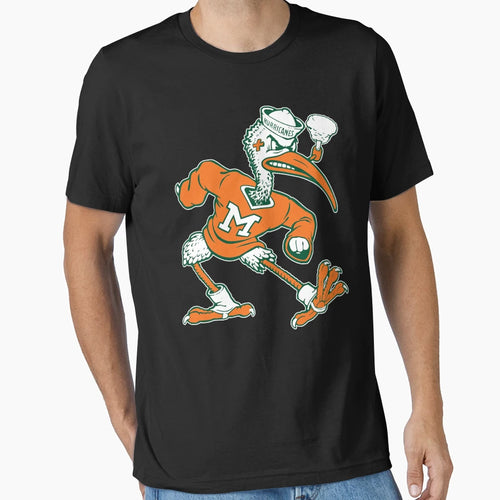 Sebastian Mascot Univ Miami Mascot T-Shirt - Novelty Apparel Men Women - T-Shirt, Sweatshirt, Hoodie