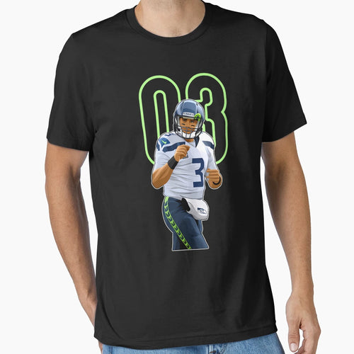 Russell Wilson Denver 3 Number T-Shirt - Casual Everyday Wear Men Women - T-Shirt, Sweatshirt, Hoodie