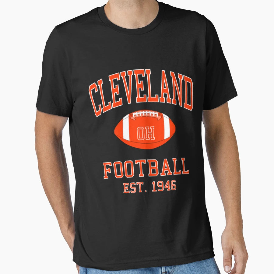 Cleveland Football Est 1946 T-Shirt - Casual Everyday Wear Unisex - T-Shirt, Sweatshirt, Hoodie