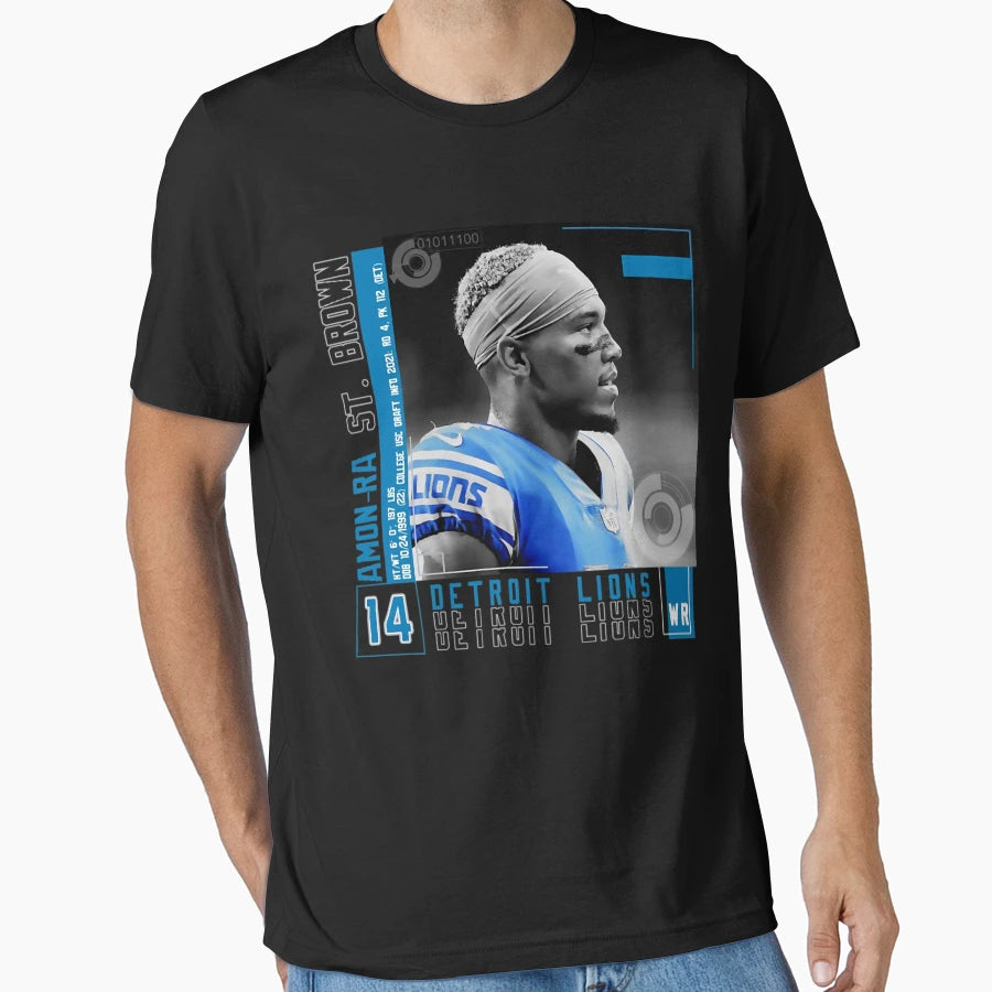 Amon Sport Ra St Brown Football Edit T-Shirt - Trendy Graphic Unisex - T-Shirt, Sweatshirt, Hoodie