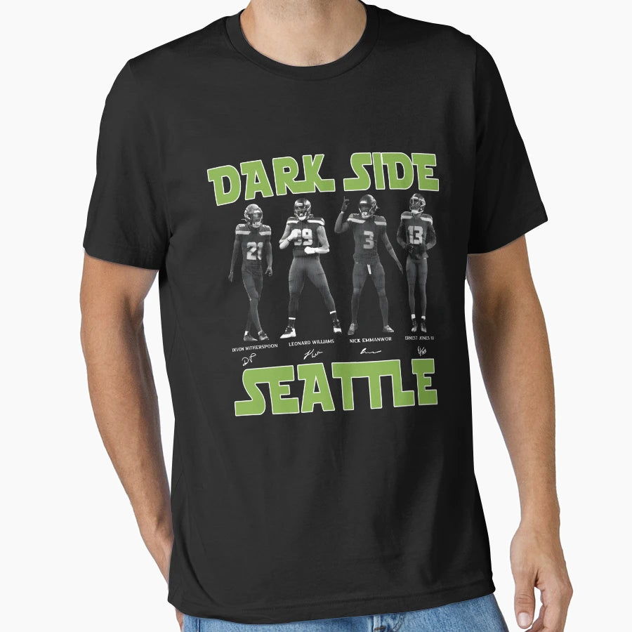 Dark Side Seattle Football T-Shirt - Novelty Apparel Men Women - T-Shirt, Sweatshirt, Hoodie