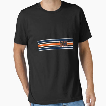 Chicago Bears Inspired Gsh Stripes T-Shirt - Novelty Apparel for Adults - T-Shirt, Sweatshirt, Hoodie