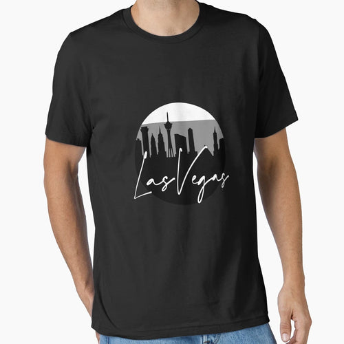 Las Vegas Skyline Football Colors T-Shirt - Custom Art Print Unisex - T-Shirt, Sweatshirt, Hoodie