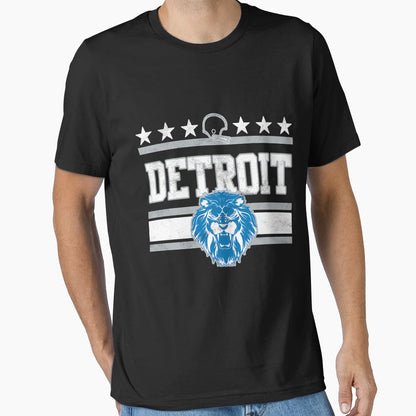 Etroit Football Roaring Lion Pride T-Shirt - Aesthetic Graphic Men Women - T-Shirt, Sweatshirt, Hoodie